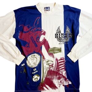 Vintage Harley Davidson Biker Blues Long Sleeve Shirt Size Large